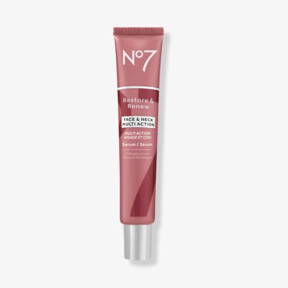 No 7 Restore and Renew face and neck multiaction Serum